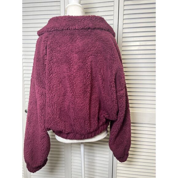 Kimchi Blue UO Snow Bunny Piled Fleece Zip-Up Jacket in Purple Size M NWT! SOFT! - Picture 6 of 6